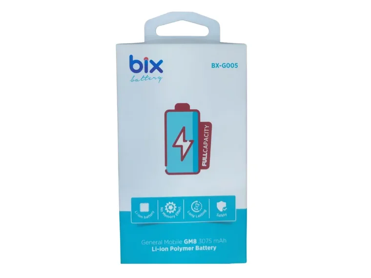 Bix General Mobile GM8 için 3075mAh Kapasiteli Li-ion