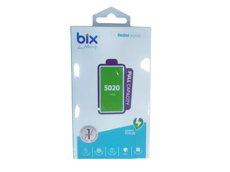 Bix Xiaomi Redmi Note 9 için 5020mAh Kapasiteli Batarya