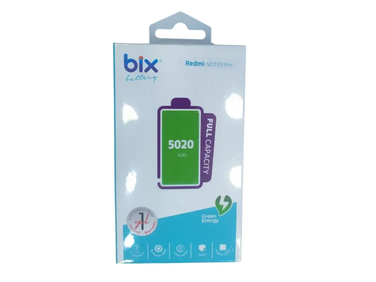 Bix Xiaomi Redmi Note 9 Pro için 5020mAh Kapasiteli
