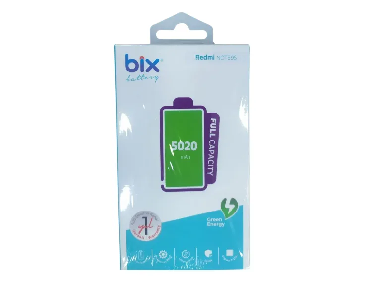 Bix Xiaomi Redmi Note 9S için 5020mAh Kapasiteli