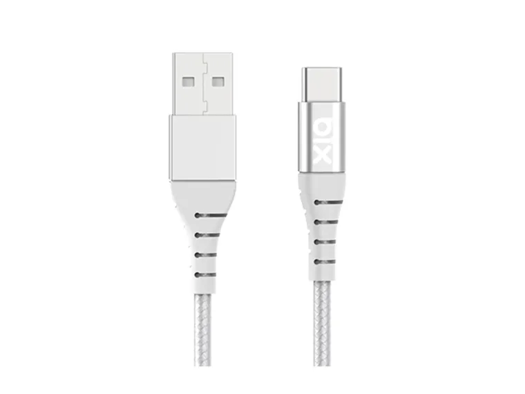 BX-UC01C USB Type-C Güçlendirilmiş Şarj Kablosu Beyaz
