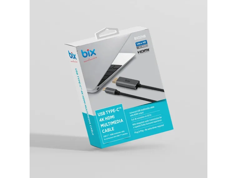 BX02HB USB-C to 4K@30Hz HDMI Kablo 1.8 metre Windows — görsel 7