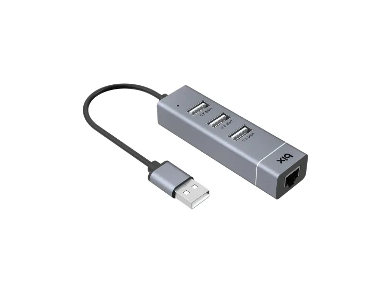 BX03HB 3 Port USB 2.0 ve 10/100Mbps RJ45 Ethernet — görsel 3