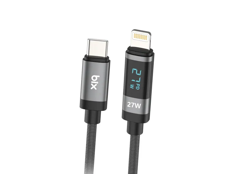 BX06CL Type-C to Lightning iPhone 27W Örgülü LED