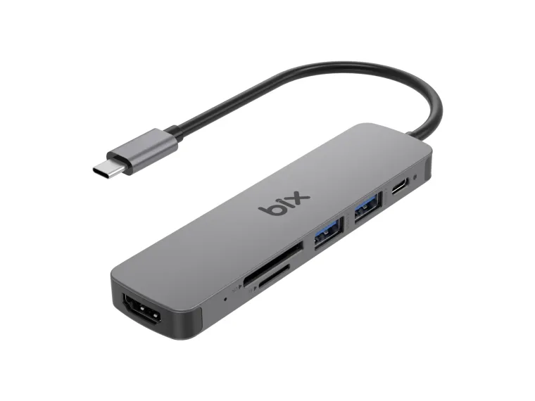 BX09HB Type-C to 2*USB 3.2 4K/30Hz HDMI SD TF Kart — görsel 3