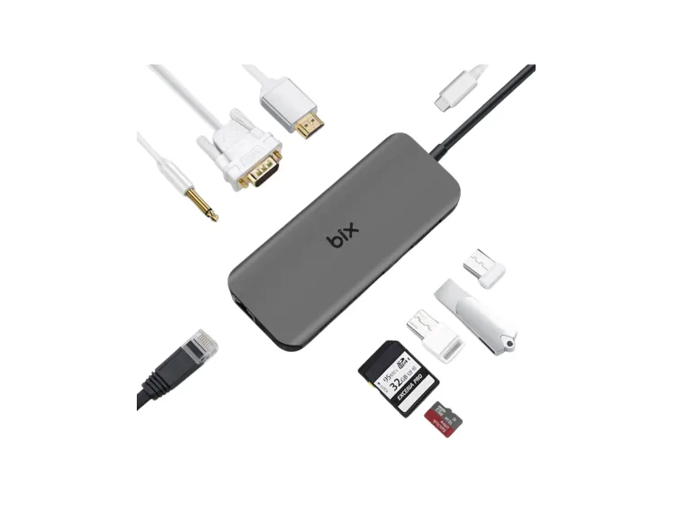 BX11HB Type-C HDMI VGA Ethernet Kart Okuyucu USB