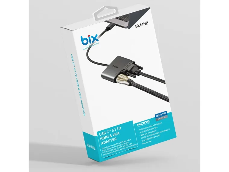 BX14HB Type-C 3.1 HDMI & VGA Dönüştürücü Adaptör — görsel 4
