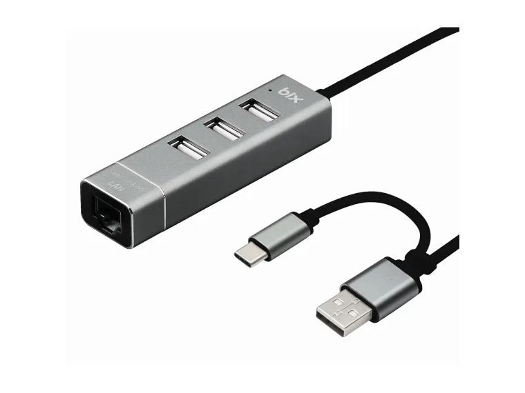 BX15HB Type-C USB Ethernet 3 Portlu Çoklayıcı Hub