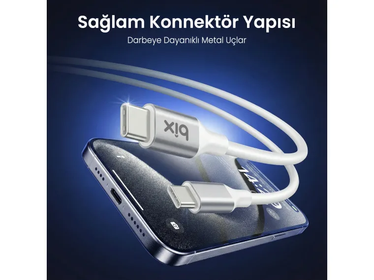 BX200CC 100W 5Gbps E-Mark Çipli Type-C to Type-C Yüksek — görsel 4