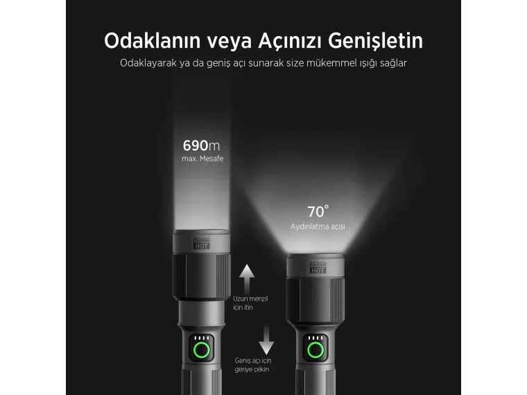 Flashlight BX2101FL 30W Maksimum 1450 Lümen Parlaklık — görsel 3
