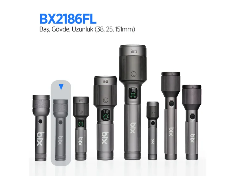 Flashlight BX2186FL 3W LED, Max. 910 Lümen Parlaklık — görsel 4