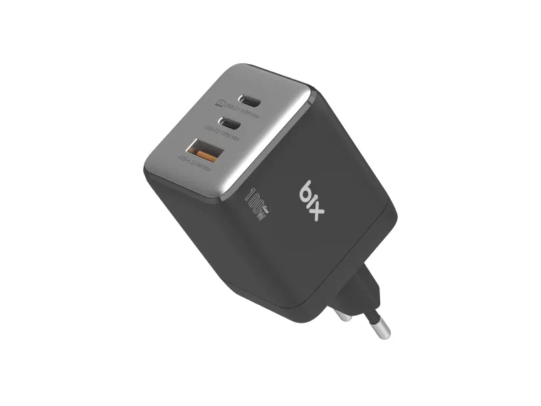 BX3P102G 100W 3 Portlu USB-C + USB-A GaN Şarj Aleti