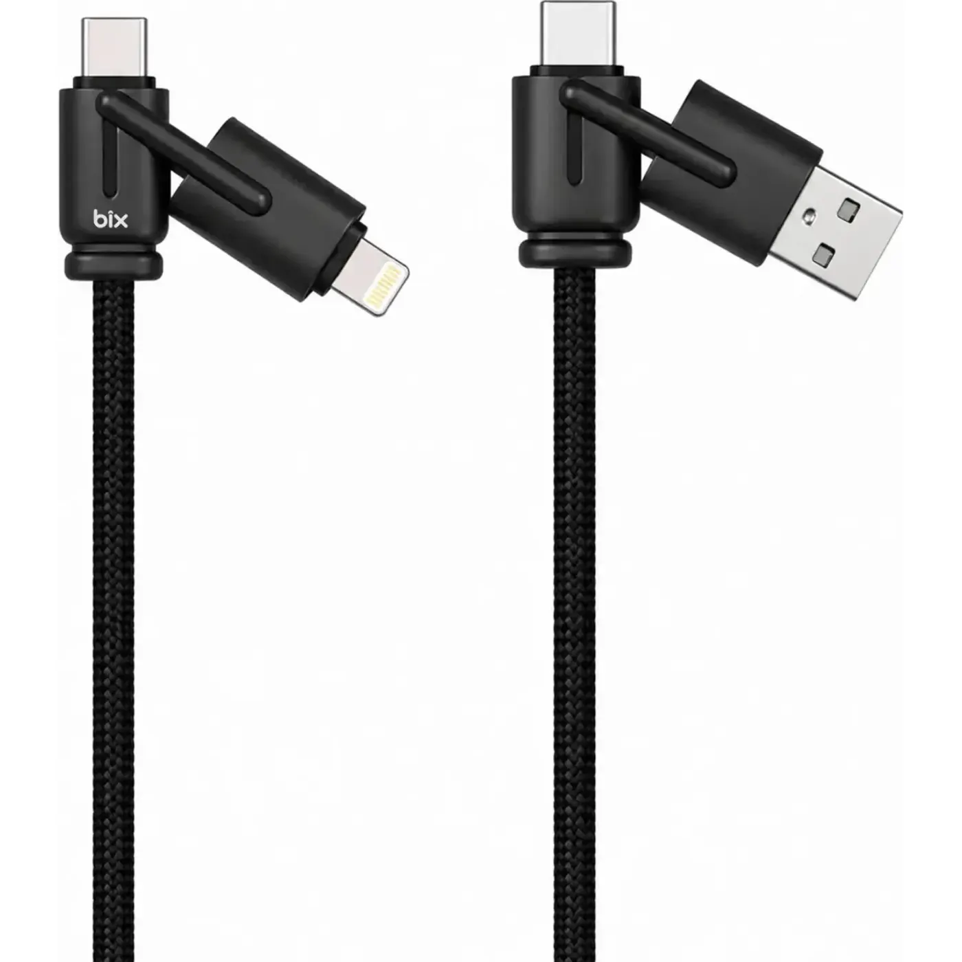 BX4IN1C 65W USB-A, USB-C, Lightning Çok Kablosu