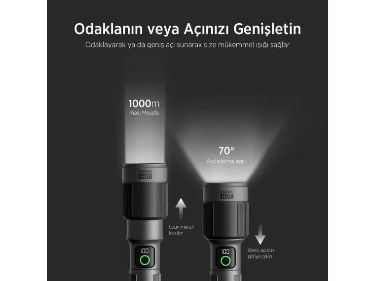 Flashlight BX5102FL 60W LED, Max. 3000 Lümen Parlaklık — görsel 5