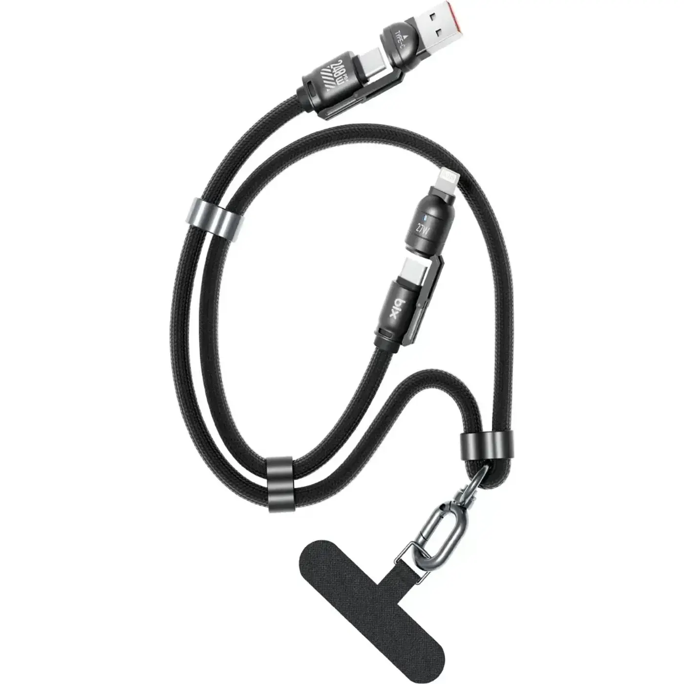 BX5IN1C 240W PD Hızlı Şarj ve Data Kablosu – USB-A
