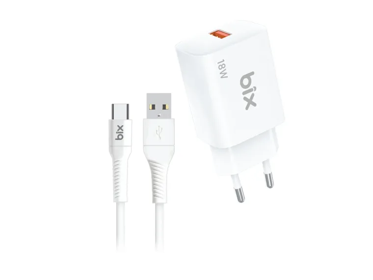 BXAC18C 18W QC 3.0 Hızlı Şarj Cihazı ve 1 Metre USB-A