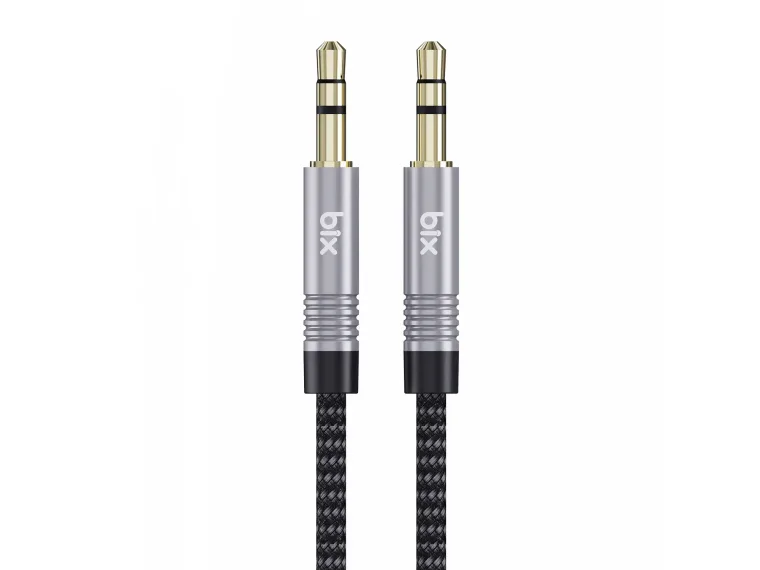 BXAU103 3.5mm Erkek to Erkek Örgülü TRS Stereo Aux Ses