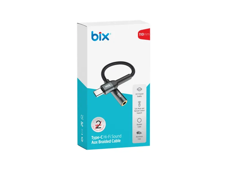 BXAU2C Hi-Fi Type-C 3.5mm Kulaklık Dönüştürücü Kablo — görsel 5