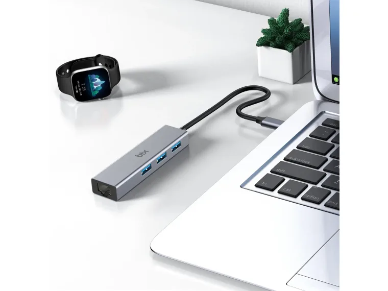 BXC06HB Type-C to USB 3.2 Gigabit Ethernet 3 Portlu — görsel 4
