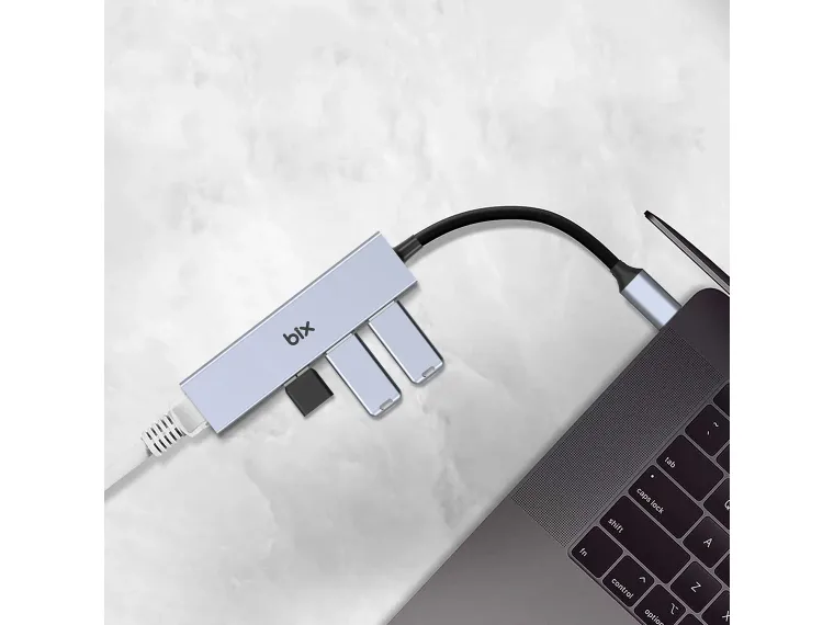 BXC06HB Type-C to USB 3.2 Gigabit Ethernet 3 Portlu — görsel 6