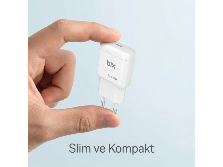 BXC20 GaN Teknolojili Type-C PD 20W Hızlı Şarj Adaptörü — görsel 4