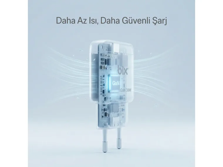 BXC30 GaN Teknolojili Type-C PD 30W Hızlı Şarj Adaptörü — görsel 5