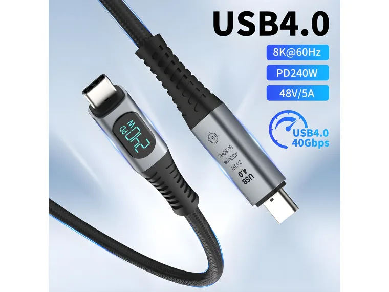 BXCC244 USB4 Thunderbolt 4/3 Uyumlu PD 240W 40Gbps 8K — görsel 3