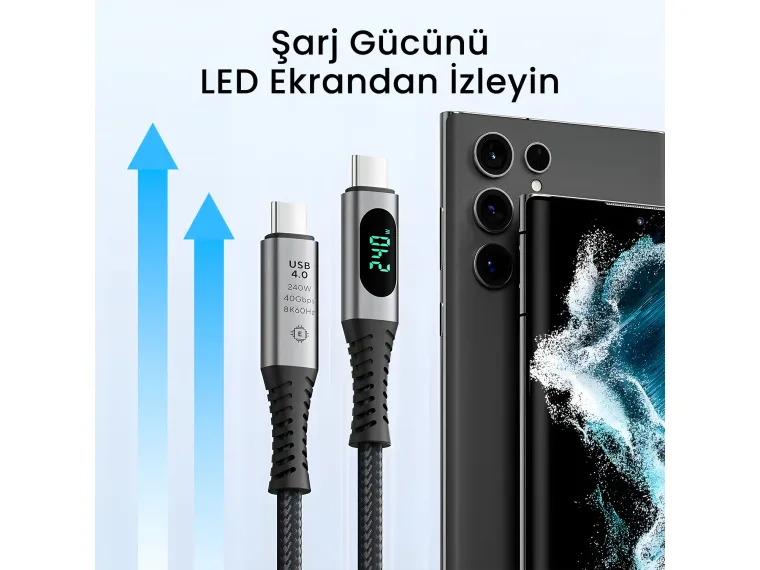 BXCC244 USB4 Thunderbolt 4/3 Uyumlu PD 240W 40Gbps 8K — görsel 6