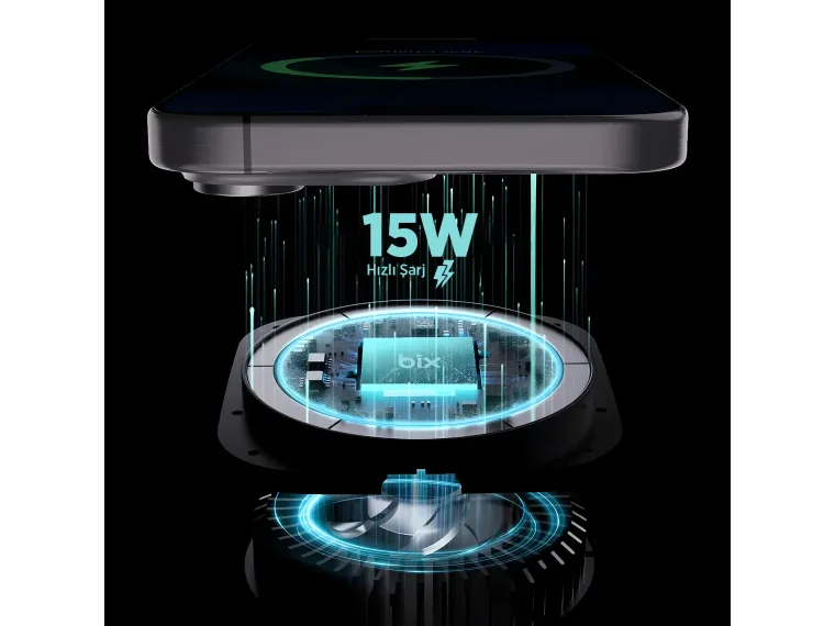 BXCH10 15W Kablosuz Şarj Destekli 180° Ayarlanabilir — görsel 5