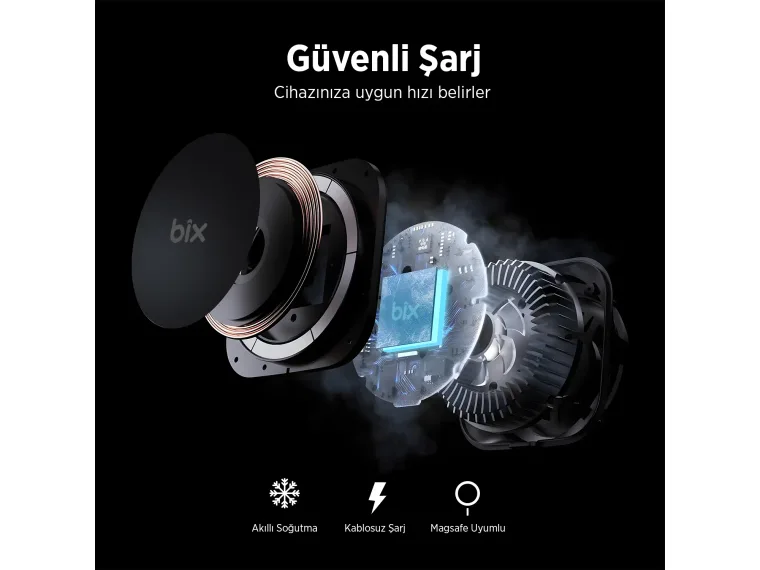 BXCH10 15W Kablosuz Şarj Destekli 180° Ayarlanabilir — görsel 6