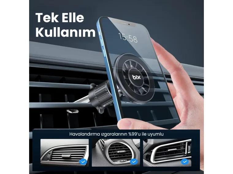 BXCH13 360° Ayarlanabilir Hava Menfezi için Metal — görsel 3