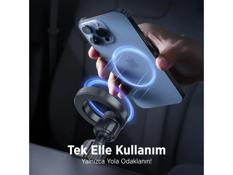 BXCH8 MagLock Manyetik Araç İçi Telefon Tutucu – 360° — görsel 5