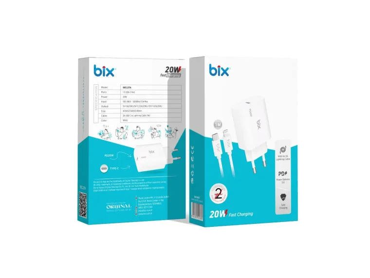 BXCL21TA 20W Type-C PD 3.0 Akım Korumalı Hızlı Şarj — görsel 4
