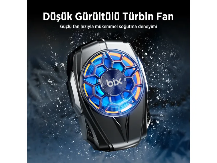 BXCP04G Sessiz ve Güçlü Telefon Soğutucu Fan Bataryalı — görsel 5