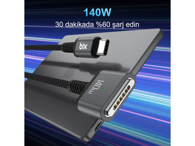 BXM3C 140W Type-C to Magsafe 3 Macbook Pro ve Macbook — görsel 3