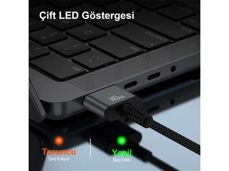 BXM3C 140W Type-C to Magsafe 3 Macbook Pro ve Macbook — görsel 5