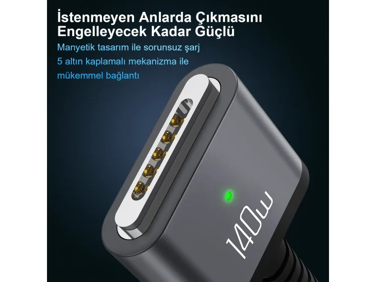 BXM3C 140W Type-C to Magsafe 3 Macbook Pro ve Macbook — görsel 6