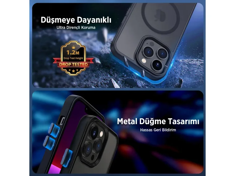 Bix MagSafe Anti-Shock Kılıf – Kaymaz Tasarım, Üstün — görsel 7
