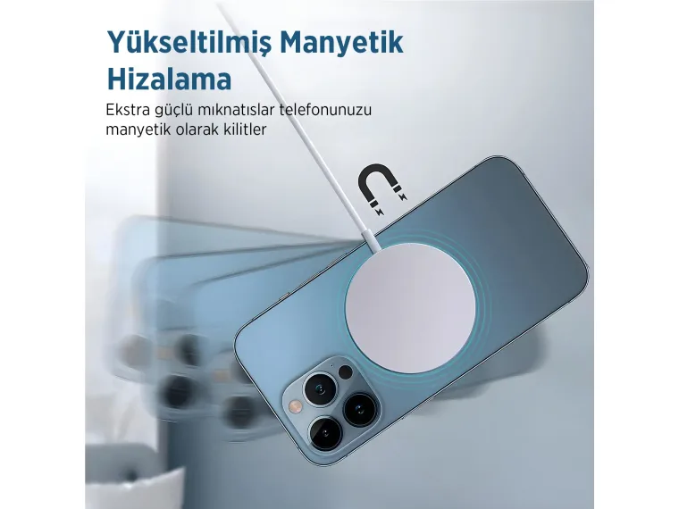 BXMG17 15W Qİ Akıllı Telefon, Airpods, Akıllı Saat — görsel 3
