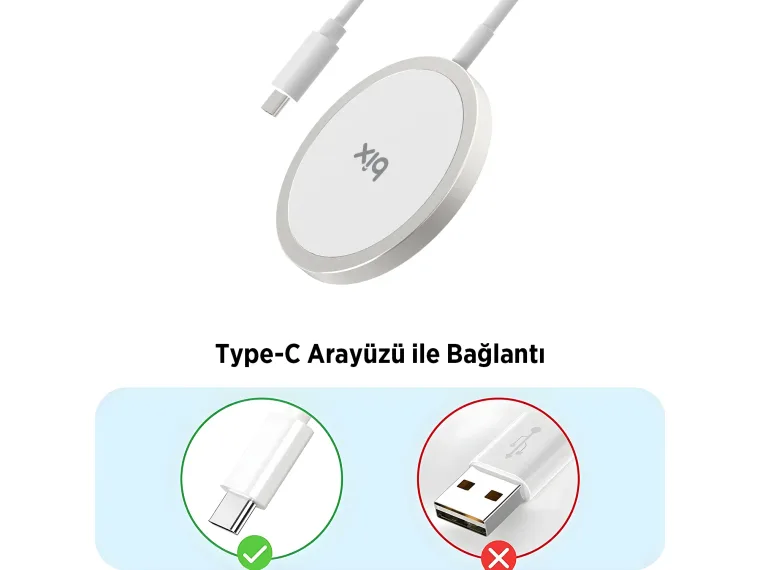 BXMG17 15W Qİ Akıllı Telefon, Airpods, Akıllı Saat — görsel 4