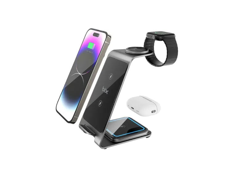 BXMW3 15W 3’ü 1 Arada iPhone Apple Watch AirPods Uyumlu