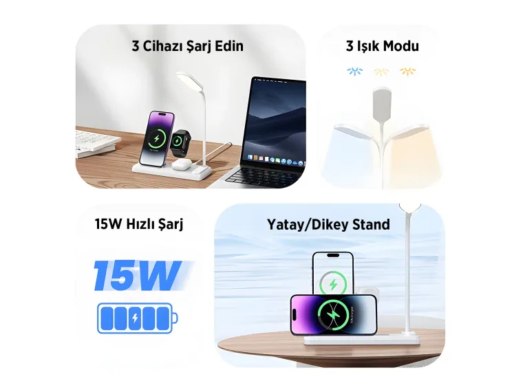 BXMW8 3’ü 1 Arada Akıllı Telefon, Akıllı Saat ve TWS — görsel 7