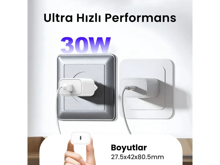BXPD32 30W USB-C PD 3.0 Akım Korumalı Hızlı Şarj — görsel 4