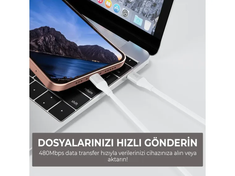 BXSC1CL 60W Type-C to Lightning Silikon Şarj ve Data — görsel 6