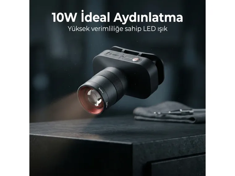 BXT1FL Şarj Edilebilir 10W Kafa Feneri – 750 Lümen — görsel 5