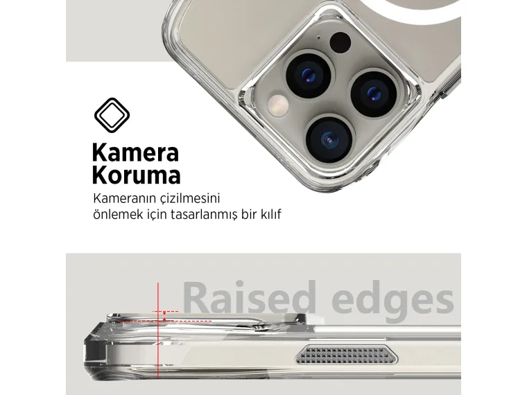 Bix Octagon MagSafe Telefon Kılıfı – Kristal Netlik — görsel 3