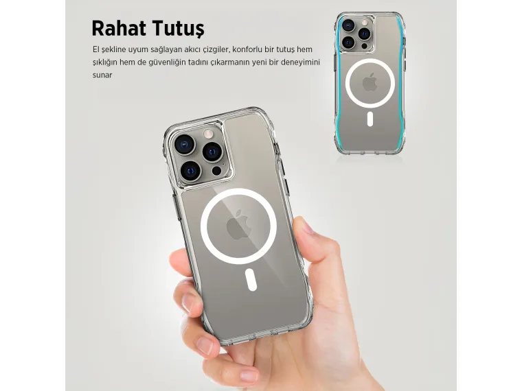 Bix Octagon MagSafe Telefon Kılıfı – Kristal Netlik — görsel 4