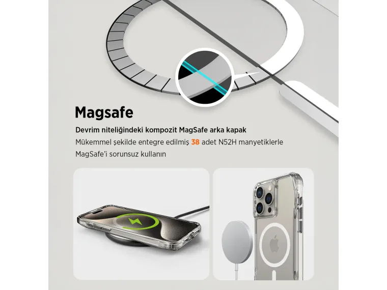 Bix Octagon MagSafe Telefon Kılıfı – Kristal Netlik — görsel 5