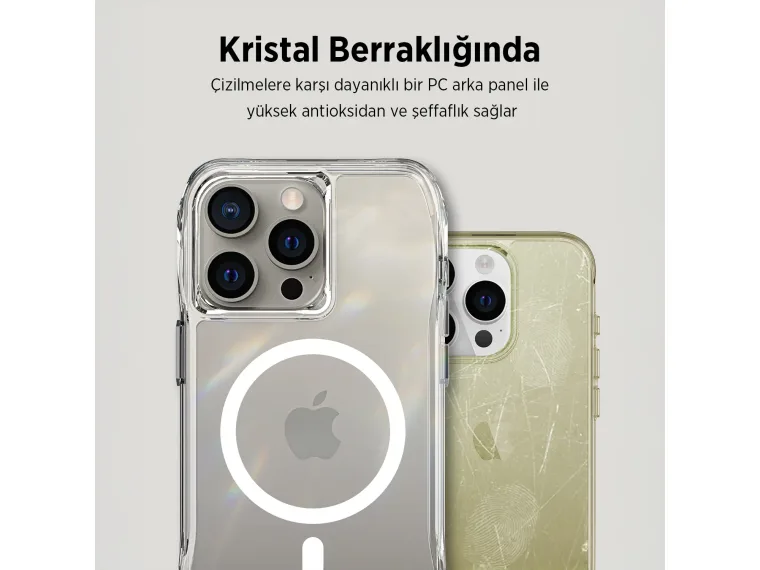 Bix Octagon MagSafe Telefon Kılıfı – Kristal Netlik — görsel 6