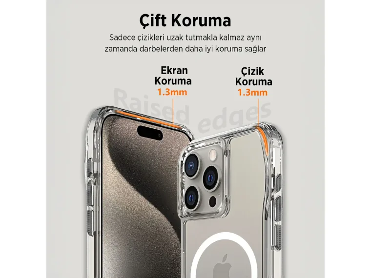 Bix Octagon MagSafe Telefon Kılıfı – Kristal Netlik — görsel 7